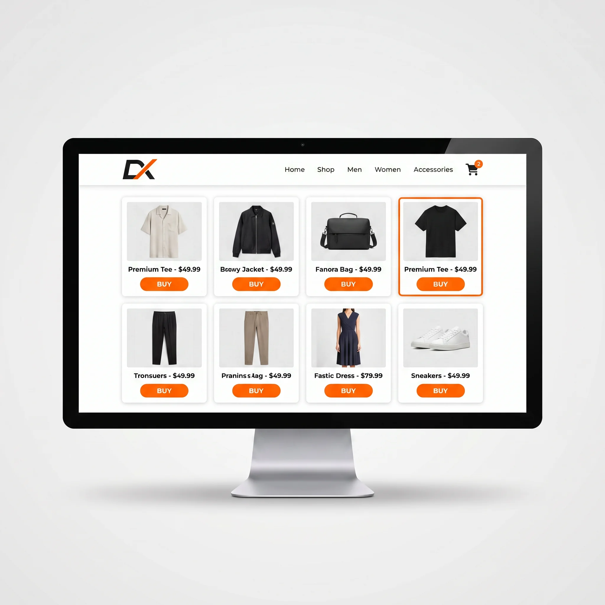 Ecommerce su monitor